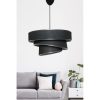Scandinavian Chandelier, Black & Silver, 72 cm Height