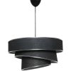 Scandinavian Chandelier, Black & Silver, 72 cm Height