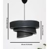 Scandinavian Chandelier, Black & Silver, 72 cm Height