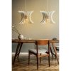 Scandinavian Wing Chandelier, White, 2 Pieces, 55 cm