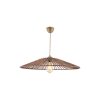 Elegant Brown Chandelier, Metal Body, Adjustable Height