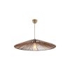 Elegant Brown Chandelier, Metal Body, Adjustable Height