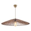 Elegant Brown Chandelier, Metal Body, Adjustable Height