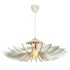 Elegant Daisy Chandelier, White MDF, Adjustable 45 cm