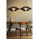 Scandinavian Black Angel Chandelier, 2 Pieces, 55 cm