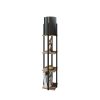 Stylish Floor Lamp, Black & Natural, 135 cm | CE Certified, E27 Socket, Unique Design