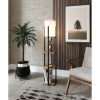 Scandinavian Floor Lamp, 135 cm, Natural & Black, CE Certified