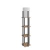 Scandinavian Floor Lamp, 135 cm, Natural & Black, CE Certified