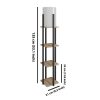 Scandinavian Floor Lamp, 135 cm, Natural & Black, CE Certified