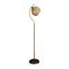 Elegant Floor Lamp with Metal Body & Jute Cap, 165 cm Height, Gold & Black | CE Certified, E27 Socket, Perfect for Bohemian & Glam Decor