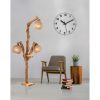 Handmade Wooden Floor Lamp, Tree Design, 142 cm Height