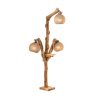 Handmade Wooden Floor Lamp, Tree Design, 142 cm Height