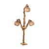 Handmade Wooden Floor Lamp, Tree Design, 142 cm Height