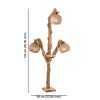 Handmade Wooden Floor Lamp, Tree Design, 142 cm Height