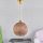 Elegant Brown Chandelier, 22 cm, E27 Socket | Glam & Scandinavian Design