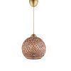 Elegant Brown Chandelier, 22 cm, E27 Socket | Glam & Scandinavian Design