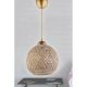 Scandinavian Chandelier, White & Gold, 22cm Diameter