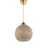 Scandinavian Chandelier, White & Gold, 22cm Diameter