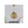 Elegant Gold Chandelier, 22 cm Diameter, 54 cm Height | Plastic Body, Cotton Cap, E27 Socket (Max 40W) | Glamorous Scandinavian Design for Modern Spaces