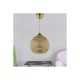 Elegant Gold Chandelier, 22 cm Diameter, 54 cm Height | Plastic Body, Cotton Cap, E27 Socket (Max 40W) | Glamorous Scandinavian Design for Modern Spaces