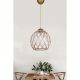 Elegant Chandelier with Plastic Body, White & Silver, 22 cm Diameter x 54 cm Height | E27 Socket, Max 40W | Perfect for Glam, Scandinavian & Country Decor