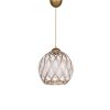 Elegant Chandelier with Plastic Body, White & Silver, 22 cm Diameter x 54 cm Height | E27 Socket, Max 40W | Perfect for Glam, Scandinavian & Country Decor
