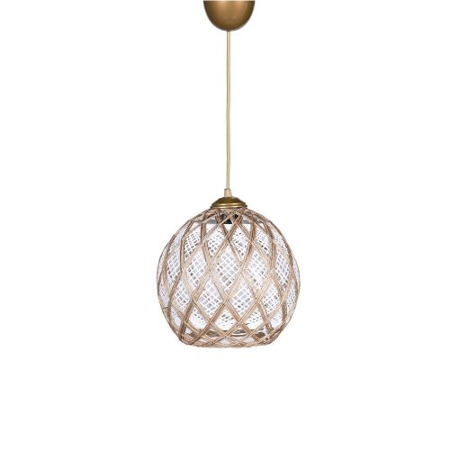 Opviq, 687HMY1113, Elegant chandelier with plastic body, white and silver, 22 cm diameter x 54 cm height | E27 socket, max 40W | Perfect for Glam, Scandinavian and country decor