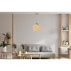 Bohemian Rustic Chandelier, 20 cm, E27, Natural Color
