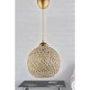 Scandinavian Chandelier, Silver, 22cm Diameter, 54cm Height
