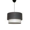 Scandinavian Chandelier, Anthracite & White, 30 cm