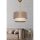 Modern Chandelier, Beige & Cream, 30cm Diameter | Stylish Plastic Body, E27 Socket, 65cm Height