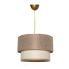 Modern Chandelier, Beige & Cream, 30cm Diameter | Stylish Plastic Body, E27 Socket, 65cm Height