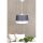 Scandinavian Chandelier, White & Grey, 30 cm Diameter