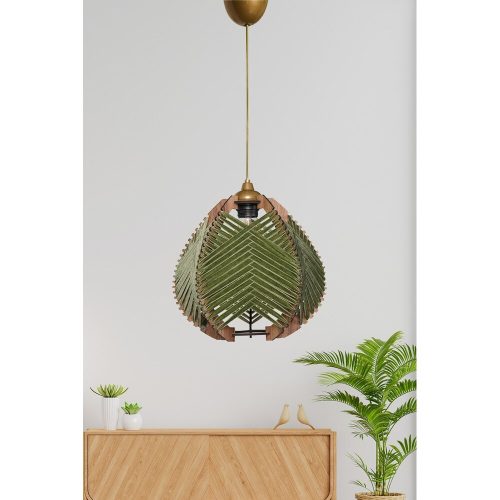 Elegant Green Chandelier , 30 cm Height , E27 Socket