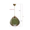Elegant Green Chandelier , 30 cm Height , E27 Socket
