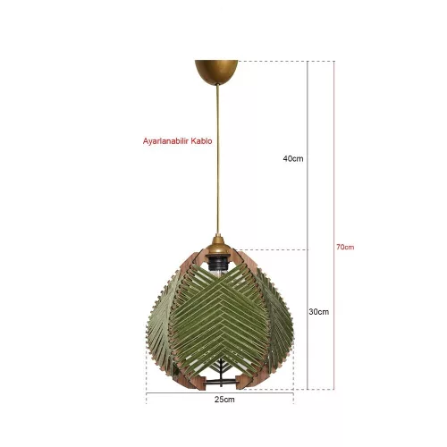 Opviq , 687HMY1456 , YL228 , Green Color , Chandelier , E27