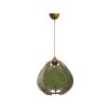 Elegant Green Chandelier , 30 cm Height , E27 Socket