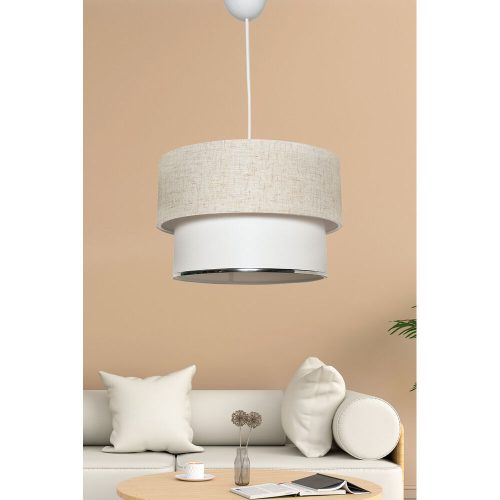 Modern Cream & White Chandelier, 30 cm , 65 cm High , Scandinavian Design