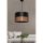 Modern Chandelier, Black & Brown, 30cm Diameter | Stylish Plastic Body, E27 Socket, 65cm Height