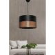 Modern Chandelier, Black & Brown, 30cm Diameter | Stylish Plastic Body, E27 Socket, 65cm Height