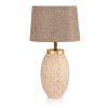 Elegant Cream & Gold Table Lamp, Metal Body, 55 cm
