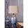 Modern Table Lamp, Blue & Brown, Metal Body, 48 cm