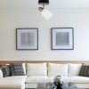 Modern Chandelier, Metal & Glass, Black/White, E27