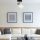Modern Chandelier, Metal & Glass, Black/White, E27