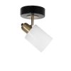 Modern Chandelier, Metal & Glass, Black/White, E27