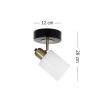 Modern Chandelier, Metal & Glass, Black/White, E27