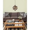 Rustic Walnut Chandelier, 43 cm, Adjustable Height