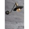 Opviq, 534LUN3828, Modern Black Wall Lamp, 30 cm Height | Metal, E27 Socket