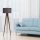 Industrial Scandinavian Floor Lamp, Walnut & Grey, 153 cm