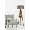 Abstract Wooden Floor Lamp with Shelves, 153 cm | E27, 40W
